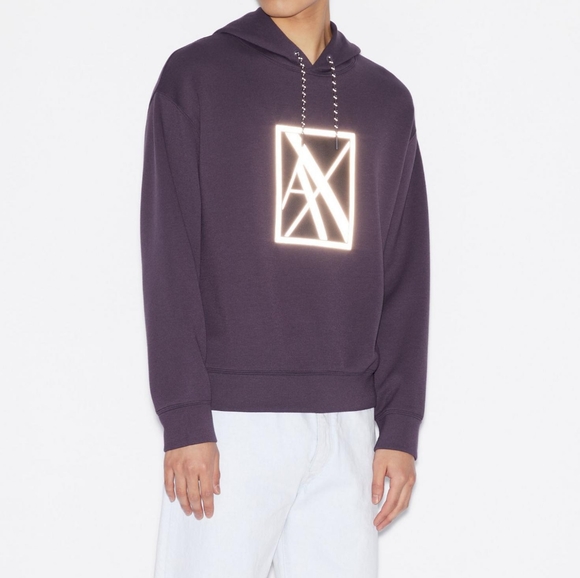 A/X Armani Exchange XL Purple Mens Reflective Sweater - Picture 4 of 5